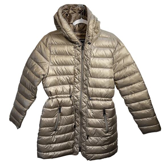 Kenneth Cole Womens Quilted Puffer Coat SZ L Long Insulated Winter Jacket Warm - Picture 1 of 16